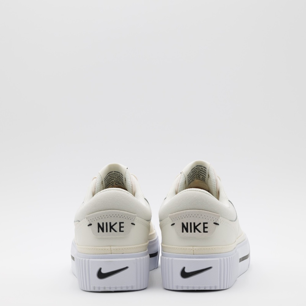 Nike Women's Court Legacy Lift Platform Low Top‎ Shoes Ivory/White Size 9.5 - Picture 7 of 9